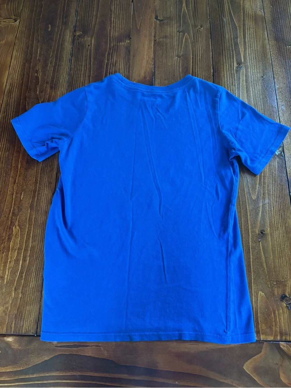 Nike Youth Medium Blue Geometric Football Graphic T Shirt Athletic Cotton Tee